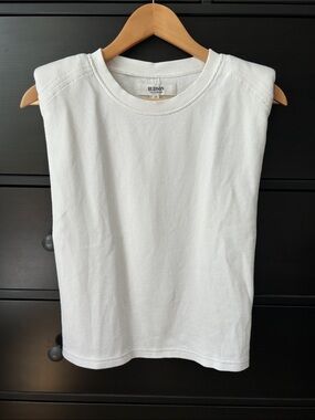 Hudson Jeans White Waffle Sleeveless Top